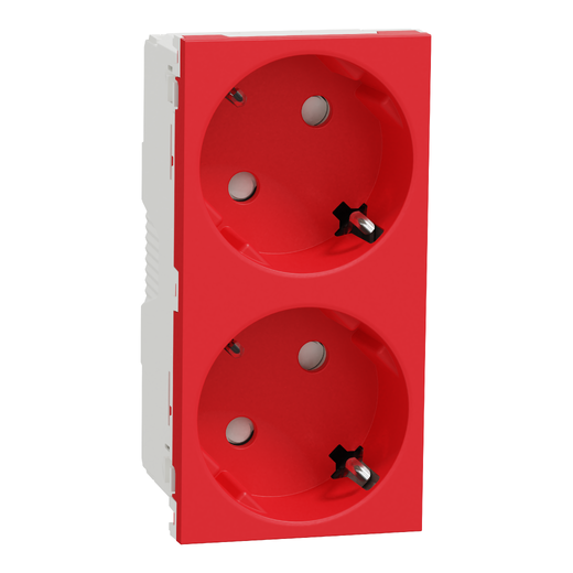 Priza Dubla Modulara Noua Unica 2P+E 16A Rosie NU306603, Schneider Electric - Schneider [1]