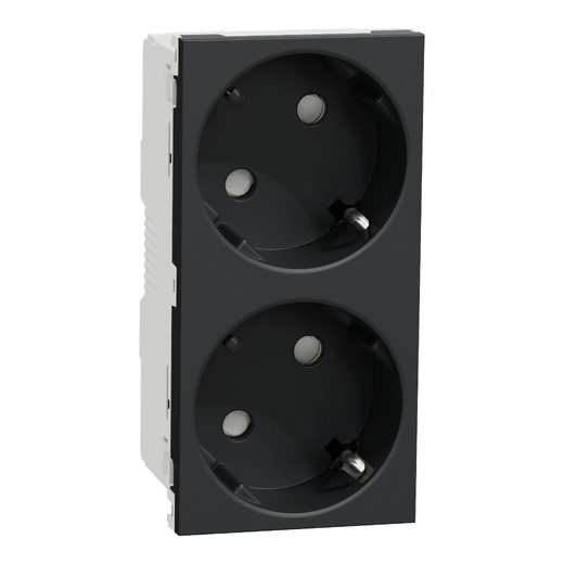 Priza Dubla Modulara Noua Unica 2P+E 16A Antracit NU306654, Schneider Electric - Schneider [1]