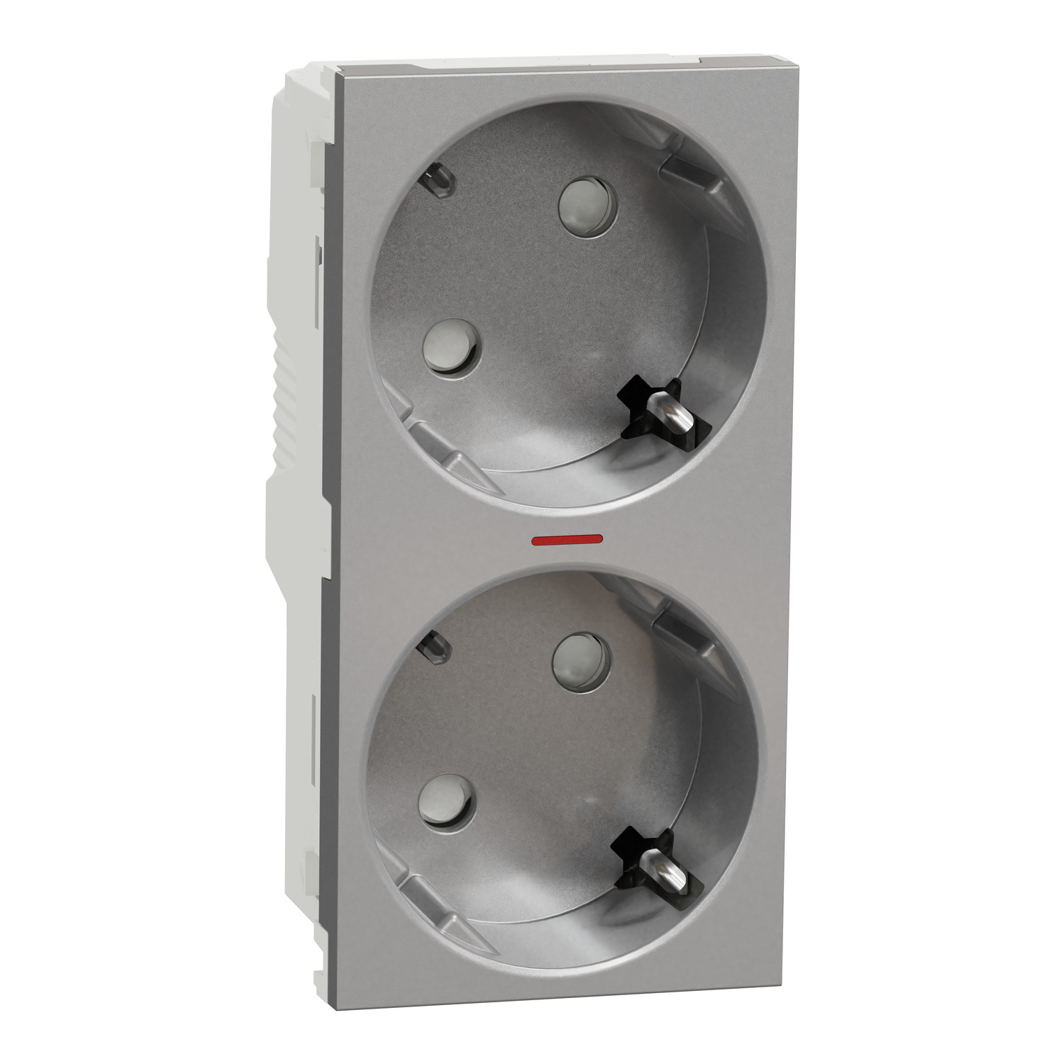 2xUtičnica šuko 2P+E vijč./IPT lamp alu