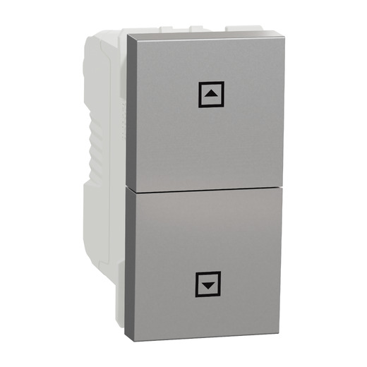 Intrerupător Jaluzele cu Revenire Noua Unica 10A 1m Aluminiu, NU310730SC, Schneider Electric - Schneider [1]