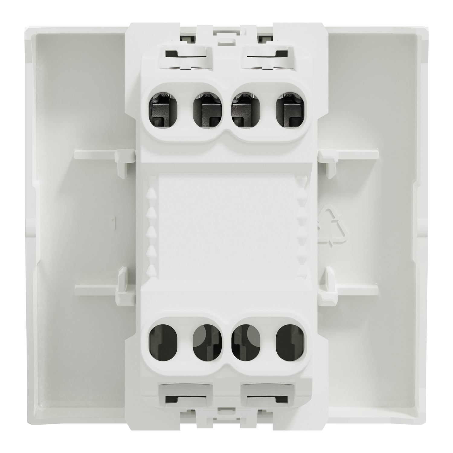 NU320118SC - Switch, New Unica, 1-way , 10AX, 2 modules, white 