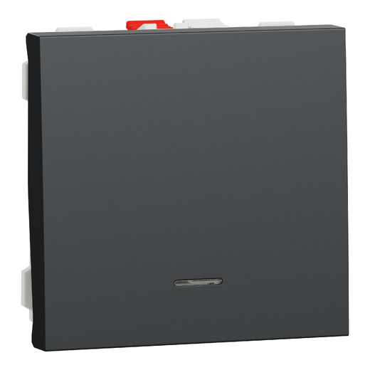 Intrerupător cu Revenire Noua Unica 10A 2m Antracit cu Indicator Luminos , NU320654N, Schneider Electric - Schneider [1]