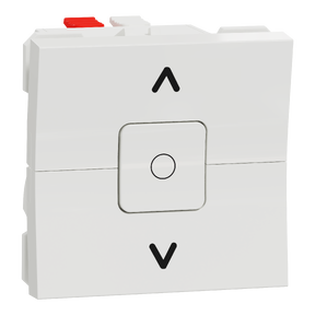 Unica - interrupteur volet-roulant - 3 touches - 6A - 2 mod - Blanc - méca seul