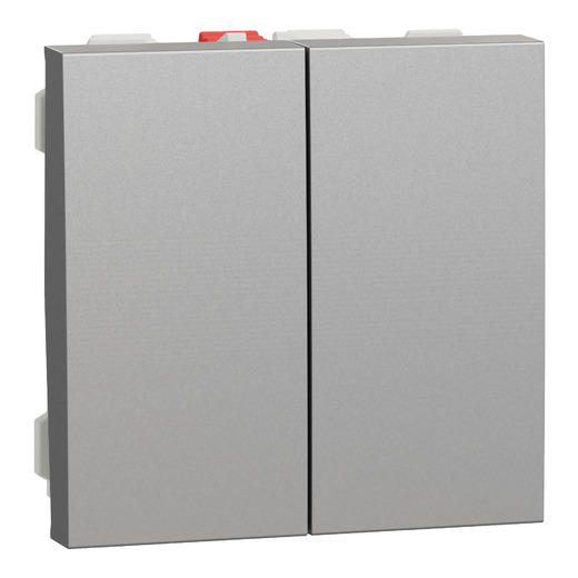 Intrerupător Dublu Noua Unica 10A 2m Aluminiu , NU321130, Schneider Electric - Schneider [1]