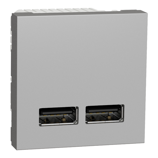 Priza USB Noua Unica 2m 1A Aluminiu, NU341830, Schneider Electric - Schneider [1]