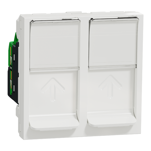 Priză Dublă RJ45 Noua Unica CAT6 FTP 2m Alb , NU342618, Schneider Electric - Schneider [1]