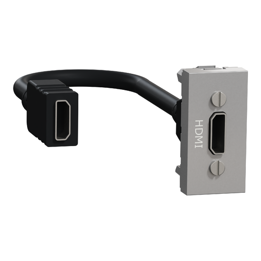 Priză HDMI Precablată Noua Unica 1m Aluminiu, NU343030, Schneider Electric - Schneider [1]