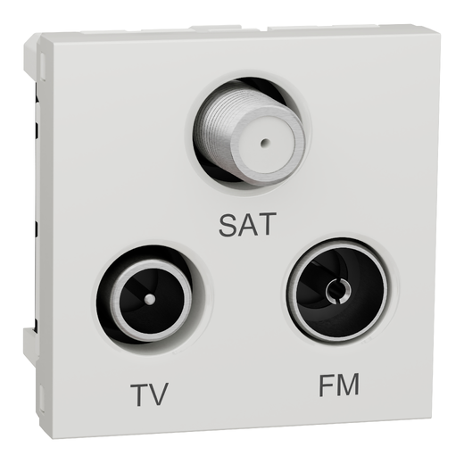 Priză TV/FM/SAT Individuală Noua Unica 2m Alb Antibacterian, NU345020, Schneider Electric - Schneider [1]