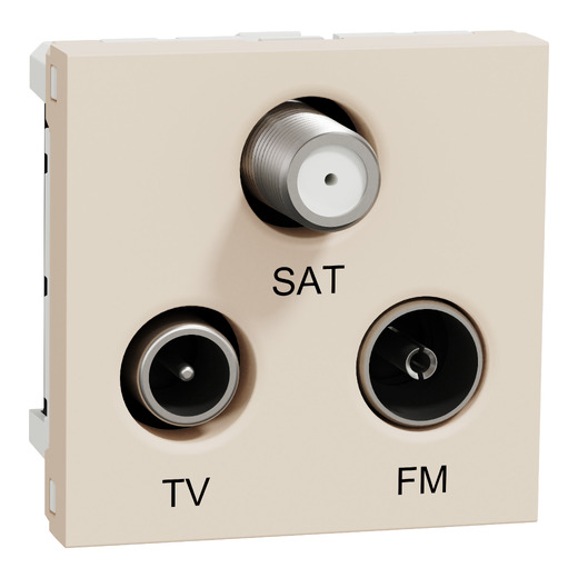 Priză TV/FM/SAT Individuală Noua Unica 2m Crem, NU345044, Schneider Electric - Schneider [1]