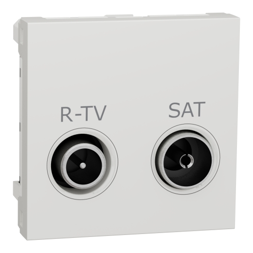 Priză R-TV/SAT Terminală Noua Unica 2m Alb, NU345518, Schneider Electric - Schneider [1]