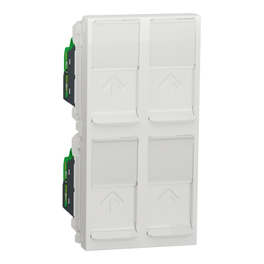 Priză Cvadruplă RJ45 Noua Unica CAT6A UTP Alb , NU348518, Schneider Electric - Schneider [1]