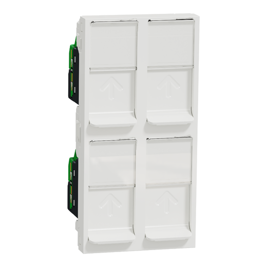 Priză Cvadruplă RJ45 Noua Unica CAT6 UTP Alb , NU348318, Schneider Electric - Schneider [1]