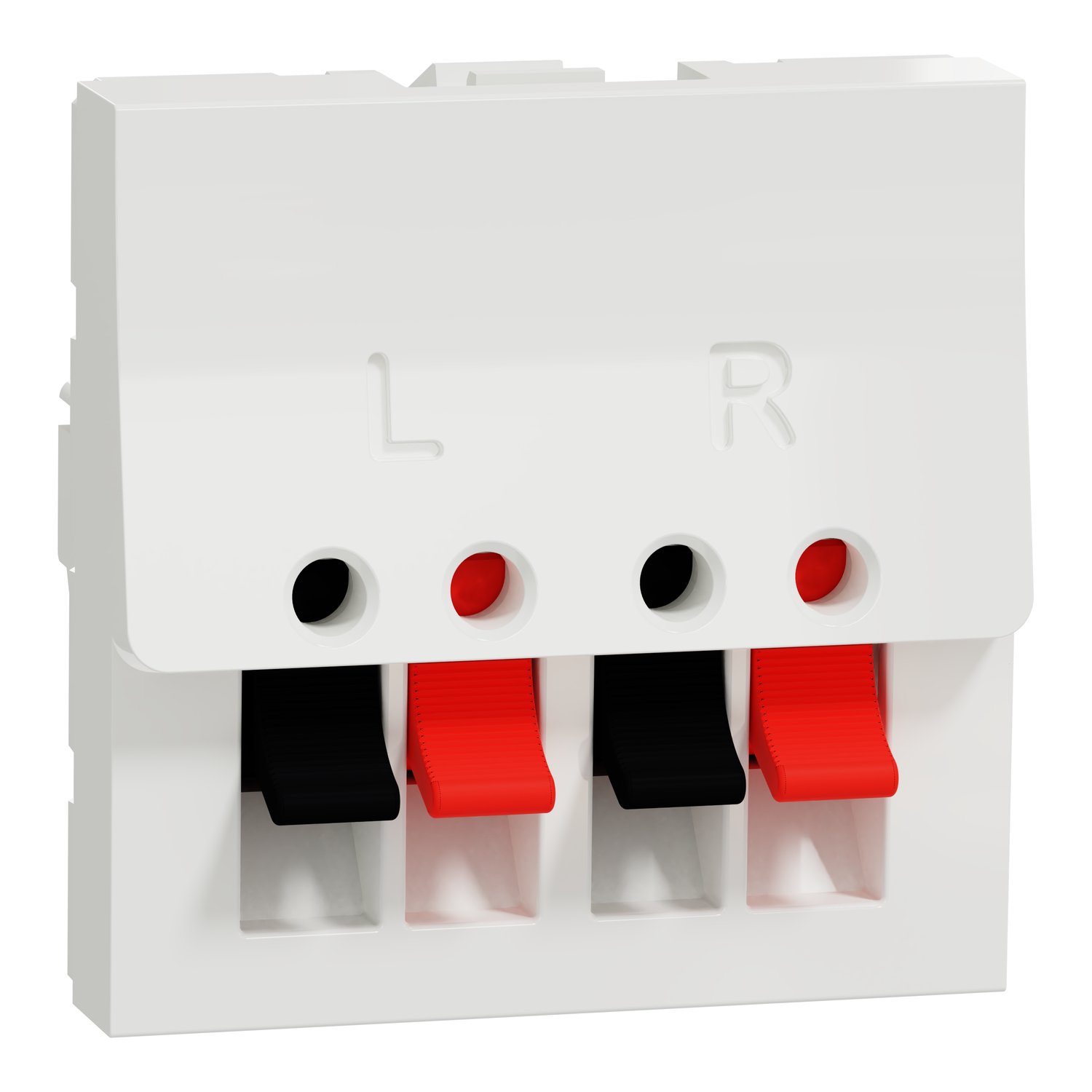 Utičnica za zvučnike 2 modula bela