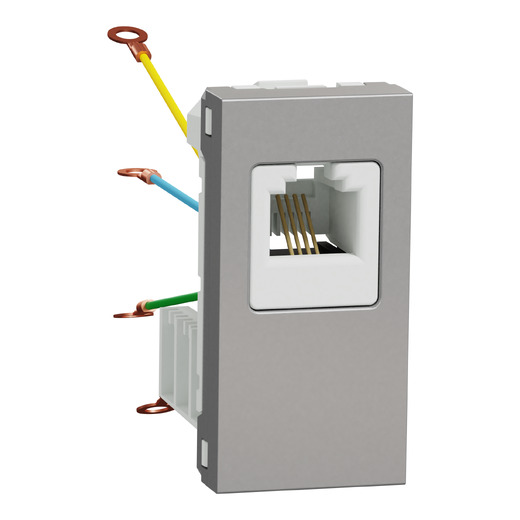 Priză Telefon RJ12 Noua Unica 1m Aluminiu, NU349130, Schneider Electric - Schneider [1]