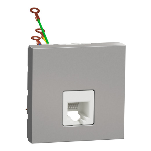 Priză Telefon RJ12 Noua Unica 2m Aluminiu, NU349730, Schneider Electric - Schneider [1]