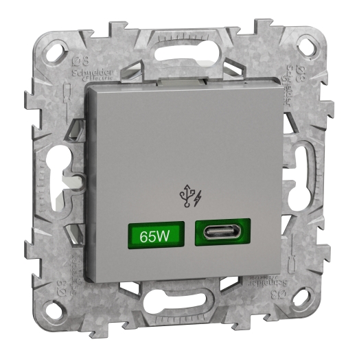 Priza USB FastCharge Noua Unica C 65w Aluminiu , NU501430, Schneider Electric - Schneider [1]