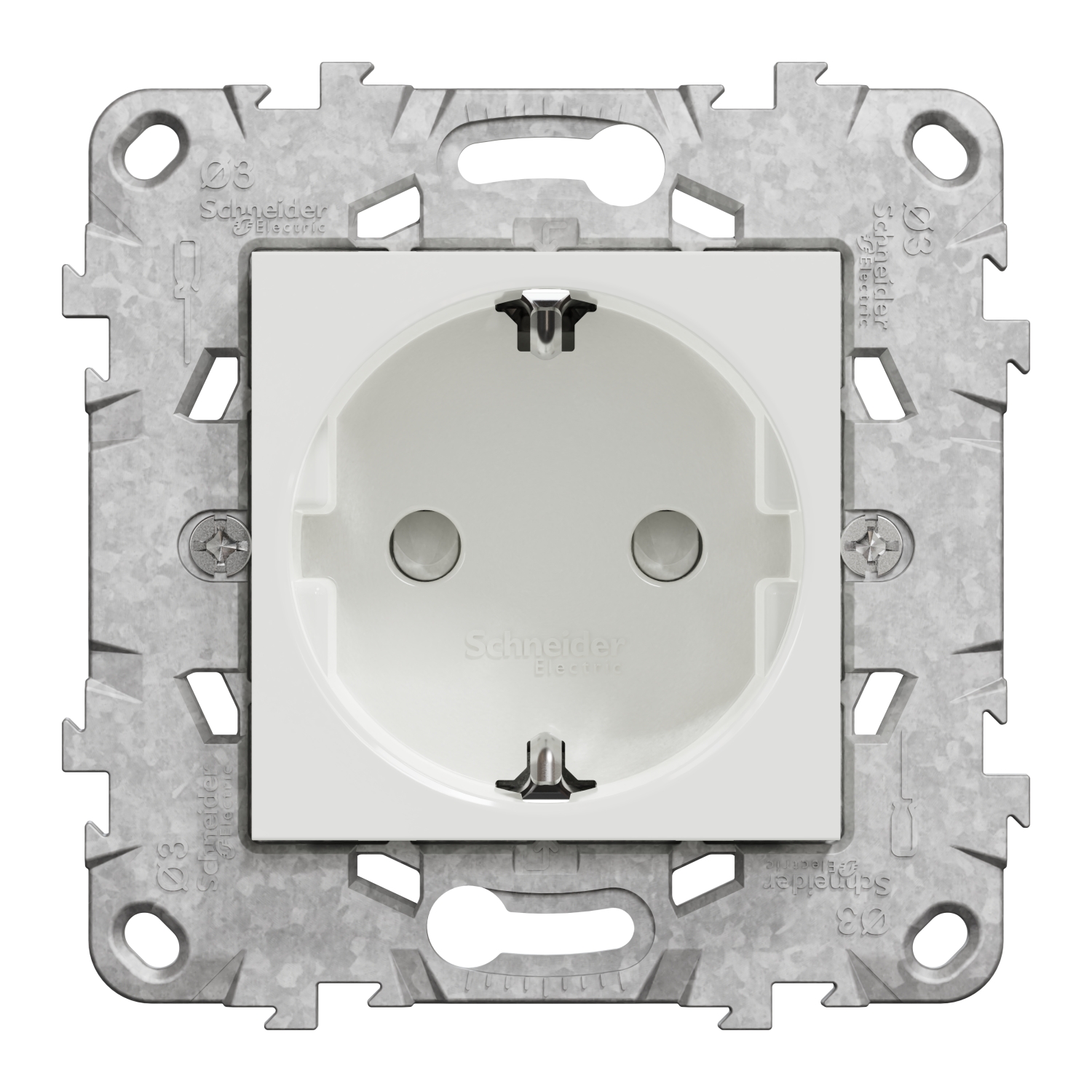 NU503718Z - Noua Unica, Priza 2P+E 16A, obturatoare, cu suport