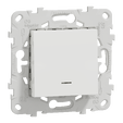 NU520618NF Bouton-poussoir lumineux 10 A Unica, blanc, connexion rapide