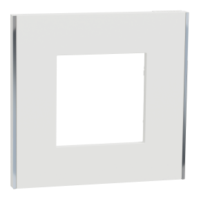 Unica Déco Subtile - Plaque de finition - Blanc liseré argent  - 1P