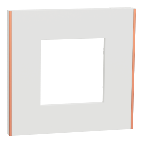 Unica Déco Subtile - Plaque de finition - Blanc liseré cuivre  - 1P