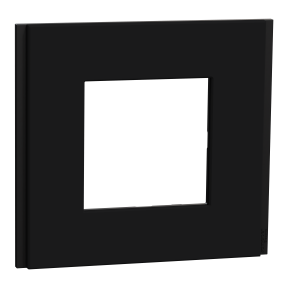 Unica Déco Signature - Plaque de finition - Gomme noire - 1P