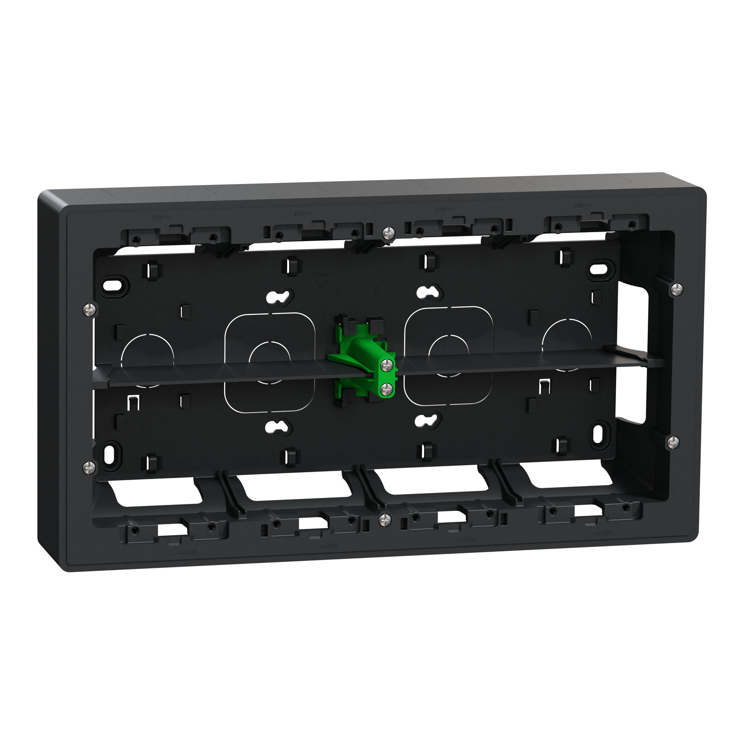 2x10 modula nadgradna kutija antracit