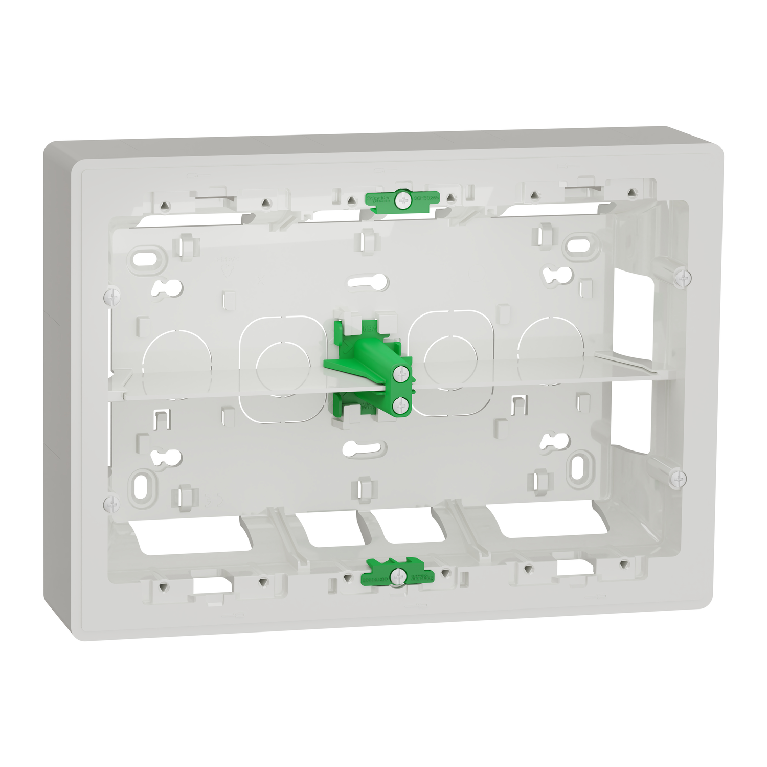 2x8mod nadgradna kutija bela antib