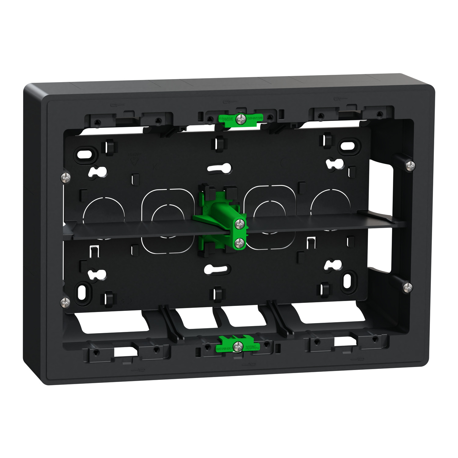 2x8 modula nadgradna kutija antracit