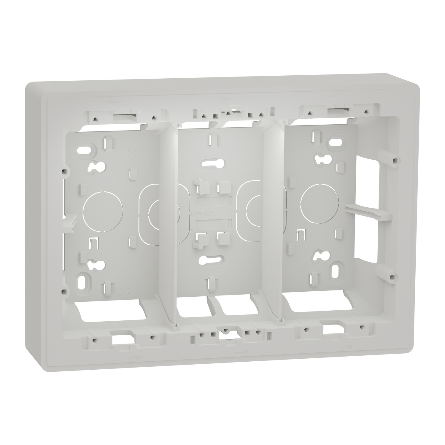 Nadgradna kutija za 3 kolone bela