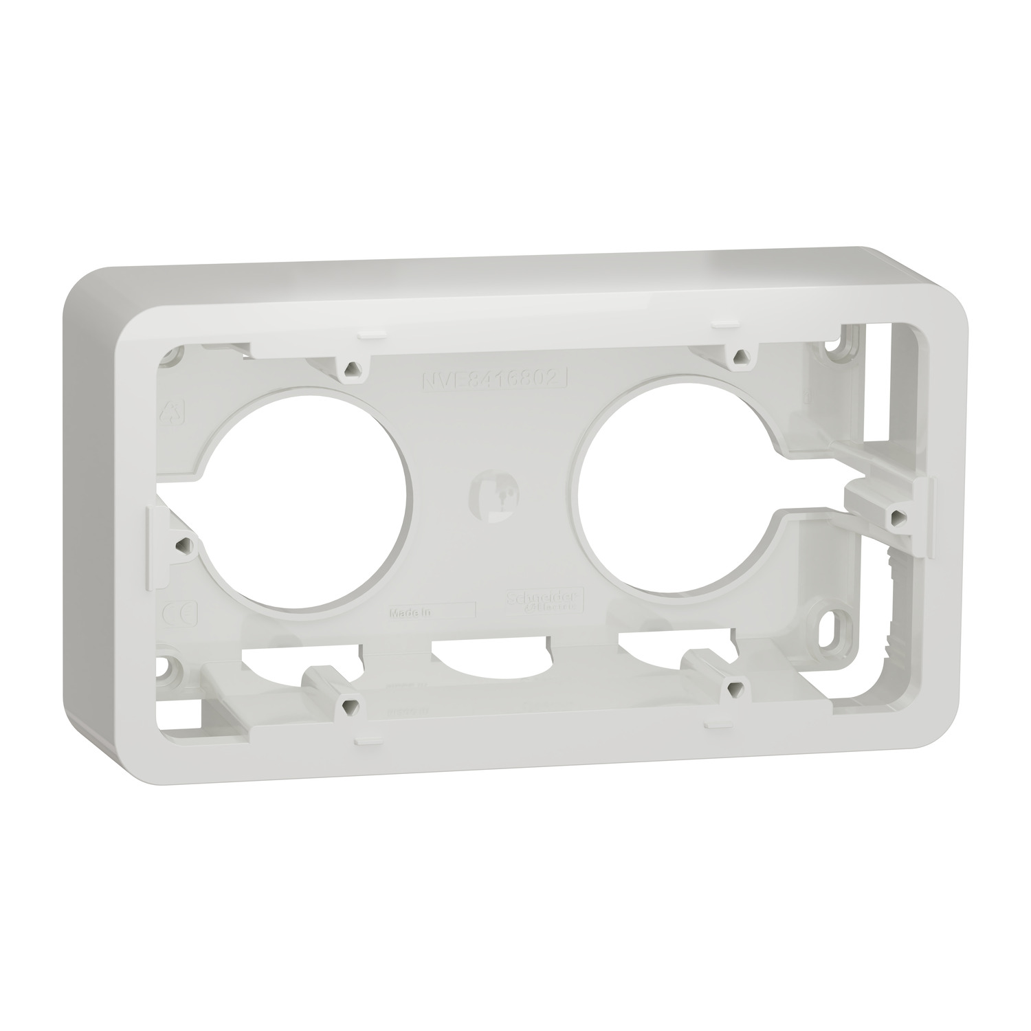 Nadgradna kutija 2 elem.Unica Pro bela