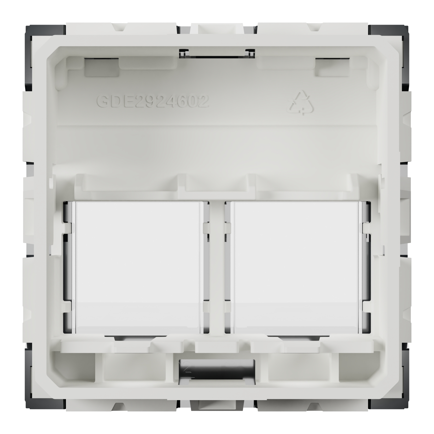 NU942254 - Optiline 45/Unica Zentralplatte Datendose 2xRJ45 gerade 