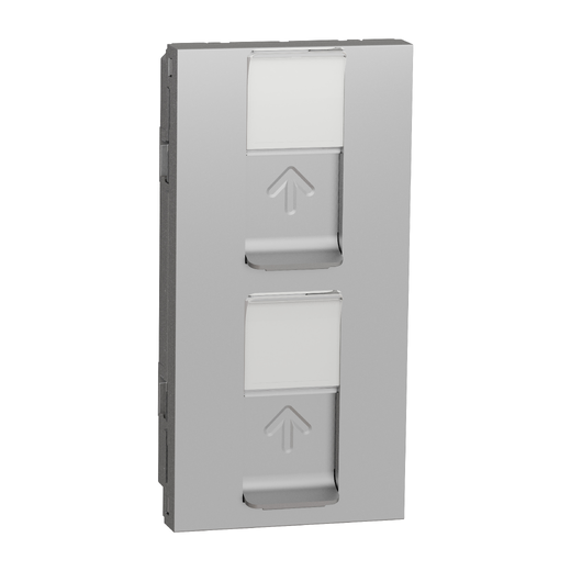Capac Priză Dublă RJ45 Noua Unica Aluminiu, NU947830, Schneider Electric - Schneider [1]