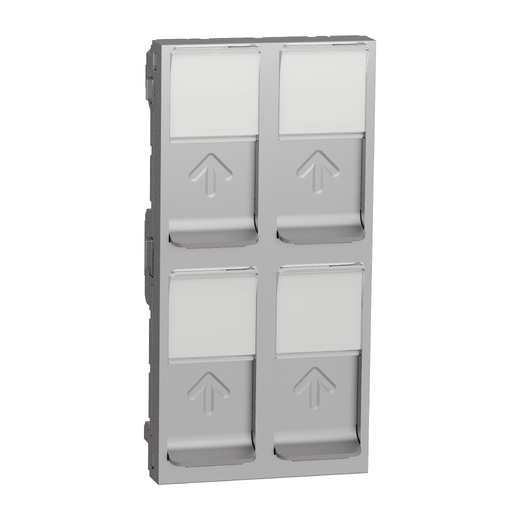 Capac Priză Cvadruplă RJ45 Noua Unica Aluminiu, NU947930, Schneider Electric - Schneider [1]