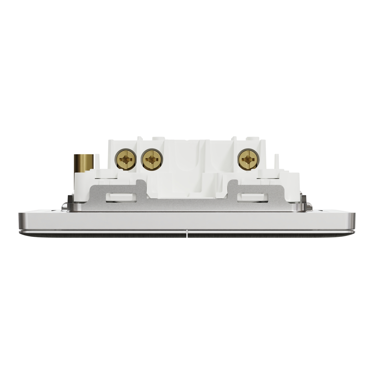 Switch, Unica X, 2 way, 16AX, 250V, 2 gangs, with LED, stainless