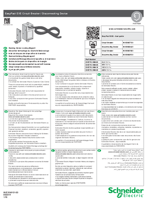Instruction sheet for Racking Device Locking Magnet