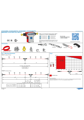 XY2CEDA290EX / XY2CEDA490EX EMERGENCY STOP ROPE PULL SWITCH, Instruction Sheet