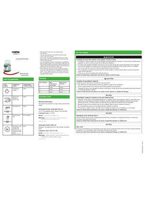 32E450UD series, universal dimmer mechs, installation instruction leaflet
