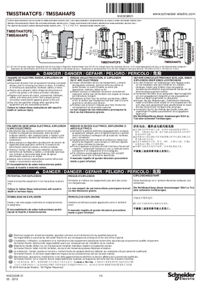 TM5STI4ATCFS / TM5SAI4AFS Modicon TM5 - Safety Modules, Instruction Sheet