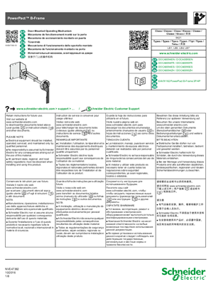 PowerPacT B Door Mounted Operating Mechanism Installation Instructions