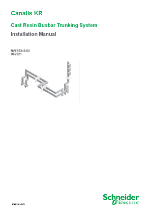 Canalis KR - Cast Resin Busbar Trunking System - Installation Manual