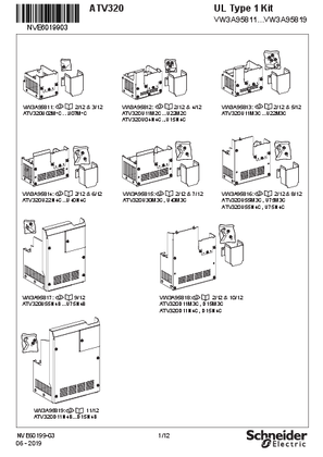 Instruction Sheet: ATV320 UL Type1 kit