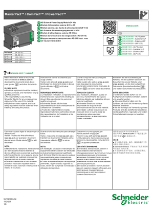 Módulo externo para fuente de alimentación AD 24 V CC - Hoja de instrucciones