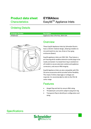 Easy56™ Appliance Inlets