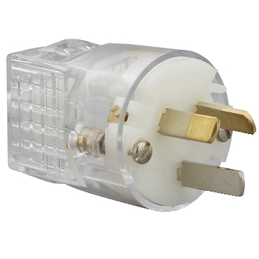 Quick Connect Plug, 3 PIN, 10A, 250V, Transparent