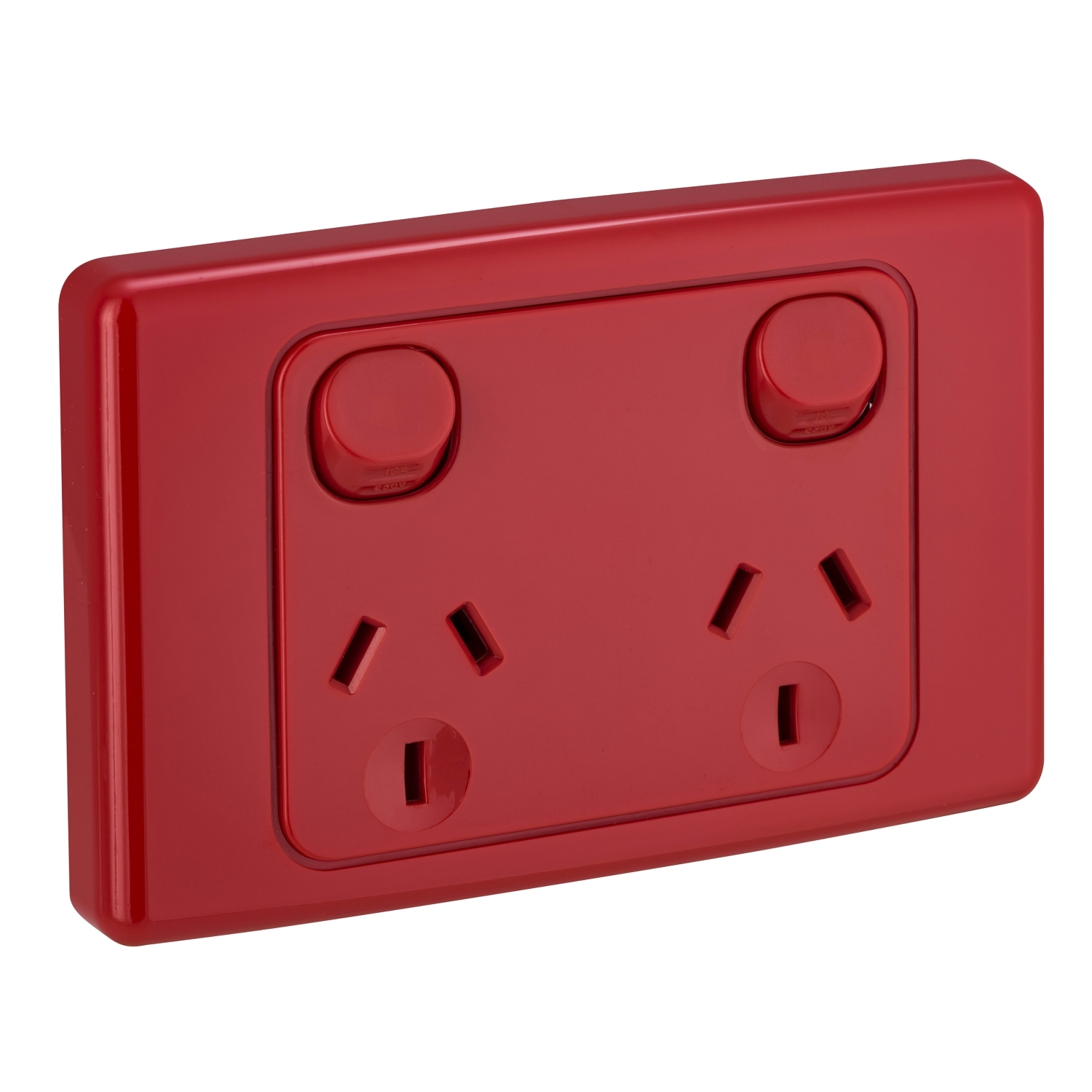 Socket Outlets Double Switch Horizontal, 250V, 10A