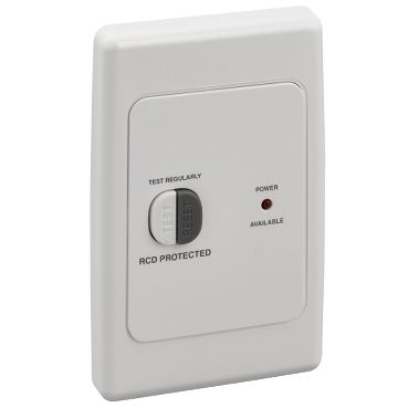 2000 Series, Flush Switch 1 Gang, 2 Pole, 250VAC, 30mA, Vertical, RCD Protected