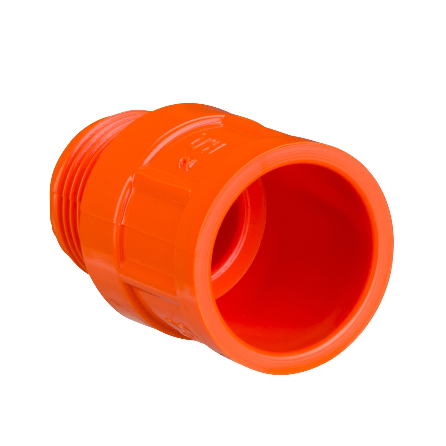 Solid Fittings - PVC, Adaptors - Plain To Screwed Conduit, 20mm, Orange