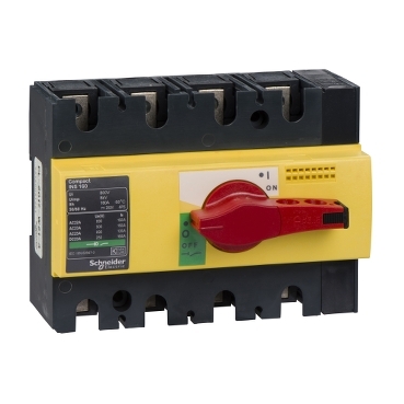 Interpact INS160 4P piros kapcsoló sárga homloklap 28929