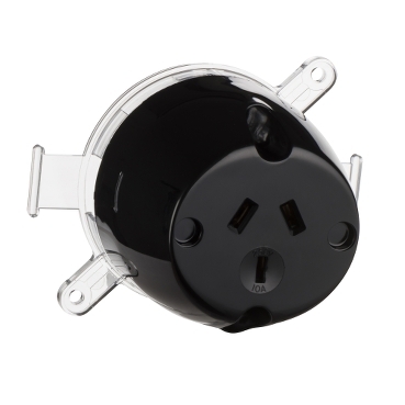 White Electric Single Socket Outlet 250vac 10a 3 Pin Surface Mount 4 Terminal