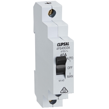Clipsal MAX4 Change Over Switch 1P 40 A 415 V Auto Off Manual